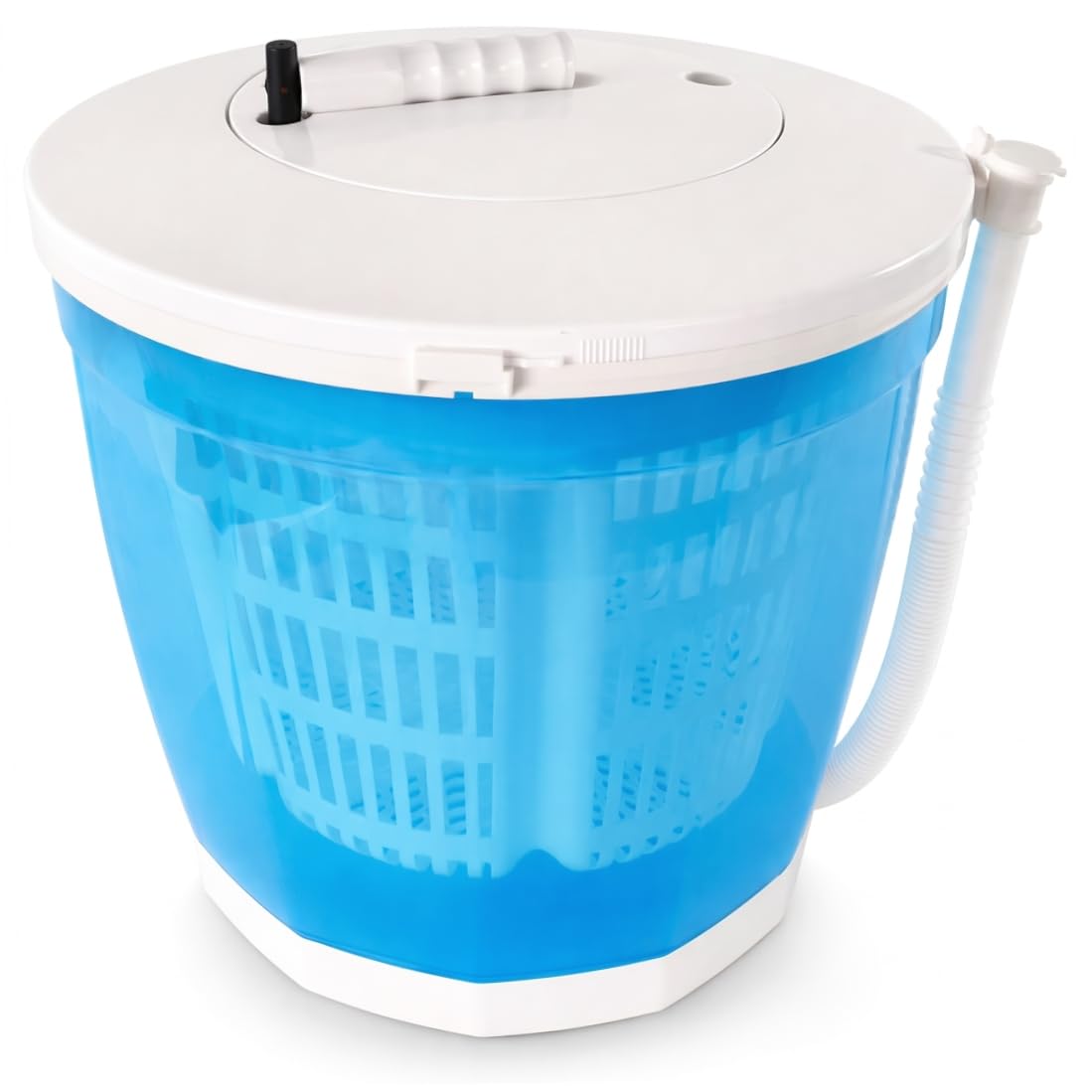 Lavadora no eléctrica, mini lavadora portátil, cesta de lavandería 2 en 1 para lavado y centrifugado para dormitorio de viajes al aire libre azul