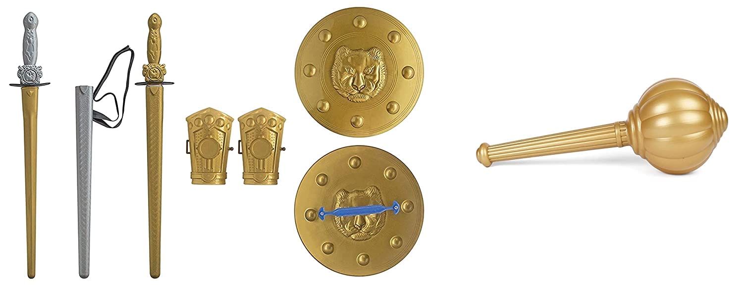 See full amazon price history chart for Toy Mall Combo of Mighty Sword Set (1 Sword, 1 Sword Cover, Waist Belt,2 ARM Guards and 1 Guard & Hanuman GADA Toy Jumbo for Kids Goldfor Boys and Girls for Kids Toy Mall Combo of Mighty Sword Set (1 Sword, 1 Sword Cover, Waist Belt,2 ARM Guards and 1 Guard & Hanuman GADA Toy Jumbo for Kids Goldfor Boys and Girls for Kids (B0BNGD7F12) Amazon Price History, Amazon Price Tracker