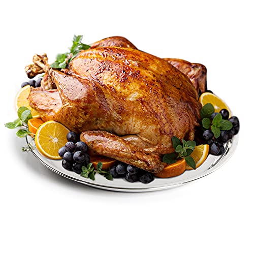 image for Vankey 14 In Stainless Steel Roasting Pan, Stainless Steel Heavy Duty 