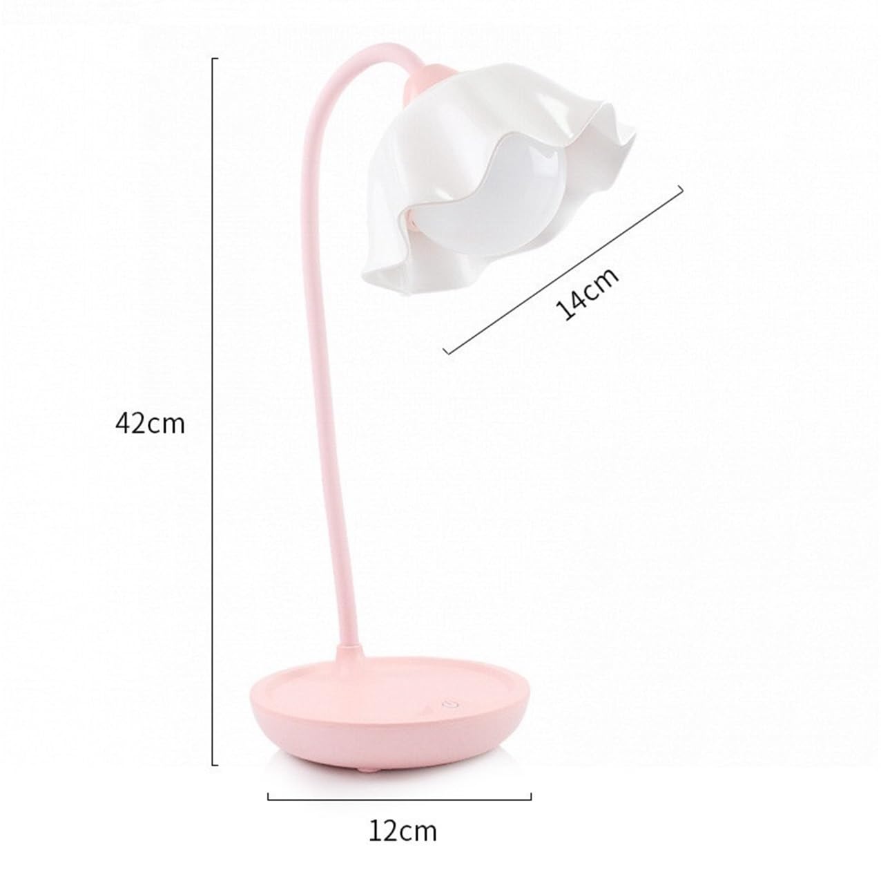 Lampara Escritorio para Oficina Lámpara De Escritorio con Control Táctil Y Forma Flor 3 Niveles Brillo Moderno Flexo Escritorio(Pink)