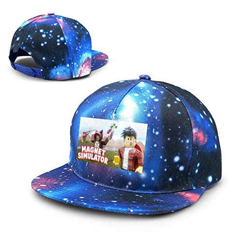 Wu Unisex Roblox imán simulador galaxia algodón hip hop Snapback sombrero de ala plana adulto papá gorras de béisbol azul