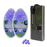 Hoffmann - Premium Aroma Kapsel Set Blueberry Mint | DIY Click Filter Kugeln| 2er-Pack + Kapselspender