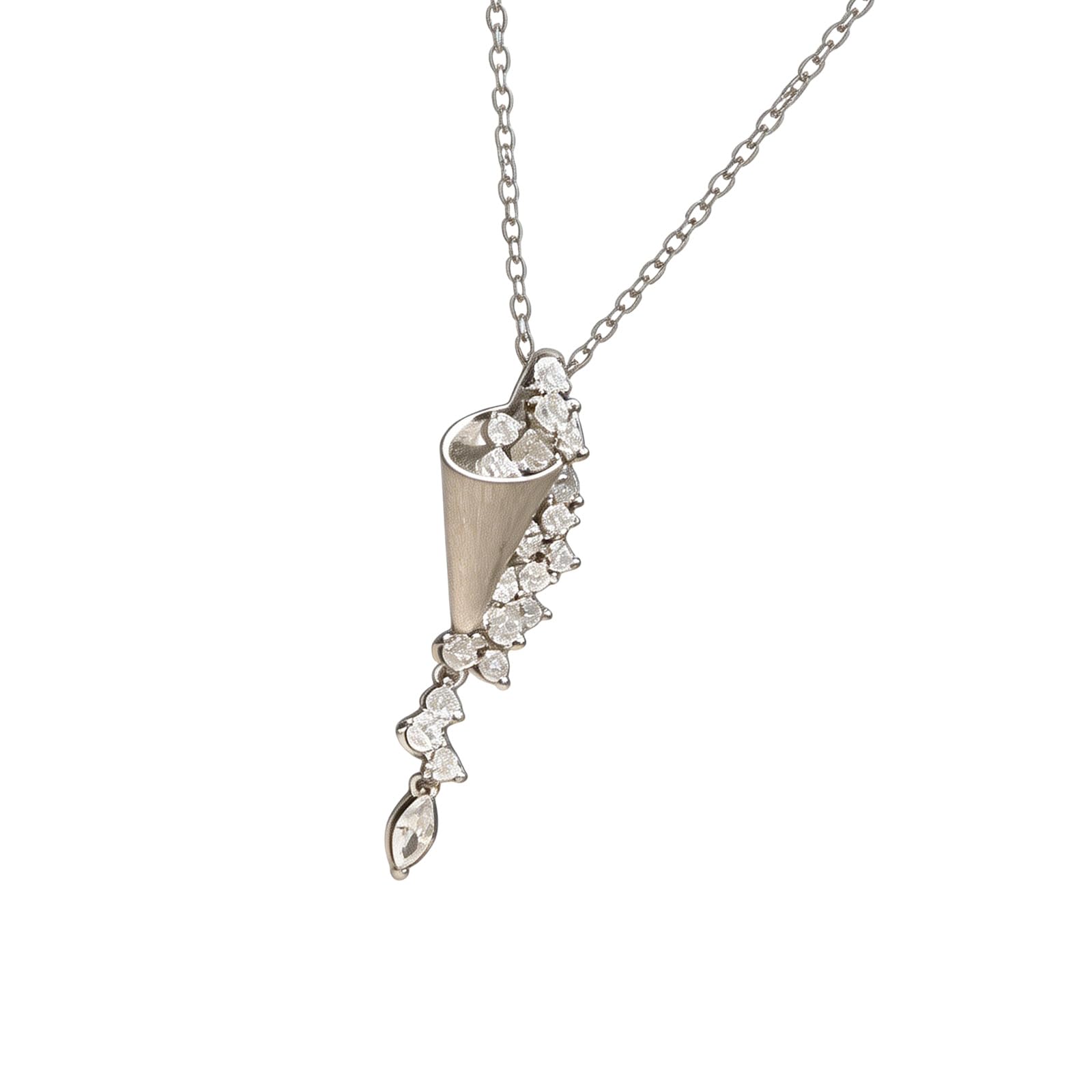 Collana con ciondolo con intricata forma a imbuto e accento creativo, regalo alla per la collana con ciondolo compleanno