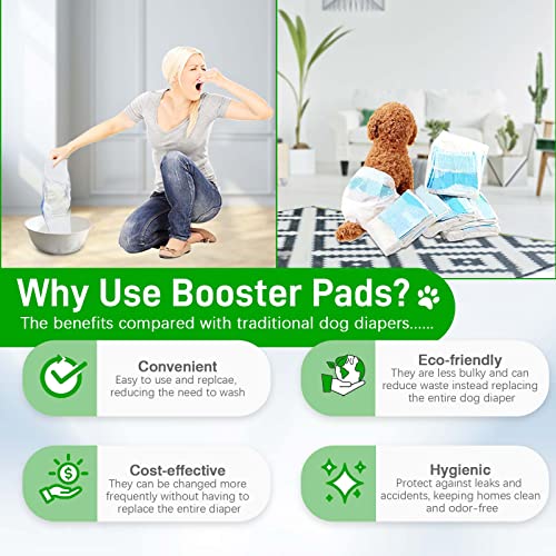 Image of Dog Diaper Liners 100ct Super Soft and Absorbent Dog Diaper Booster Pads for Male Dog Belly Bands or Female Dog Diapers(X-Large, 100pcs)