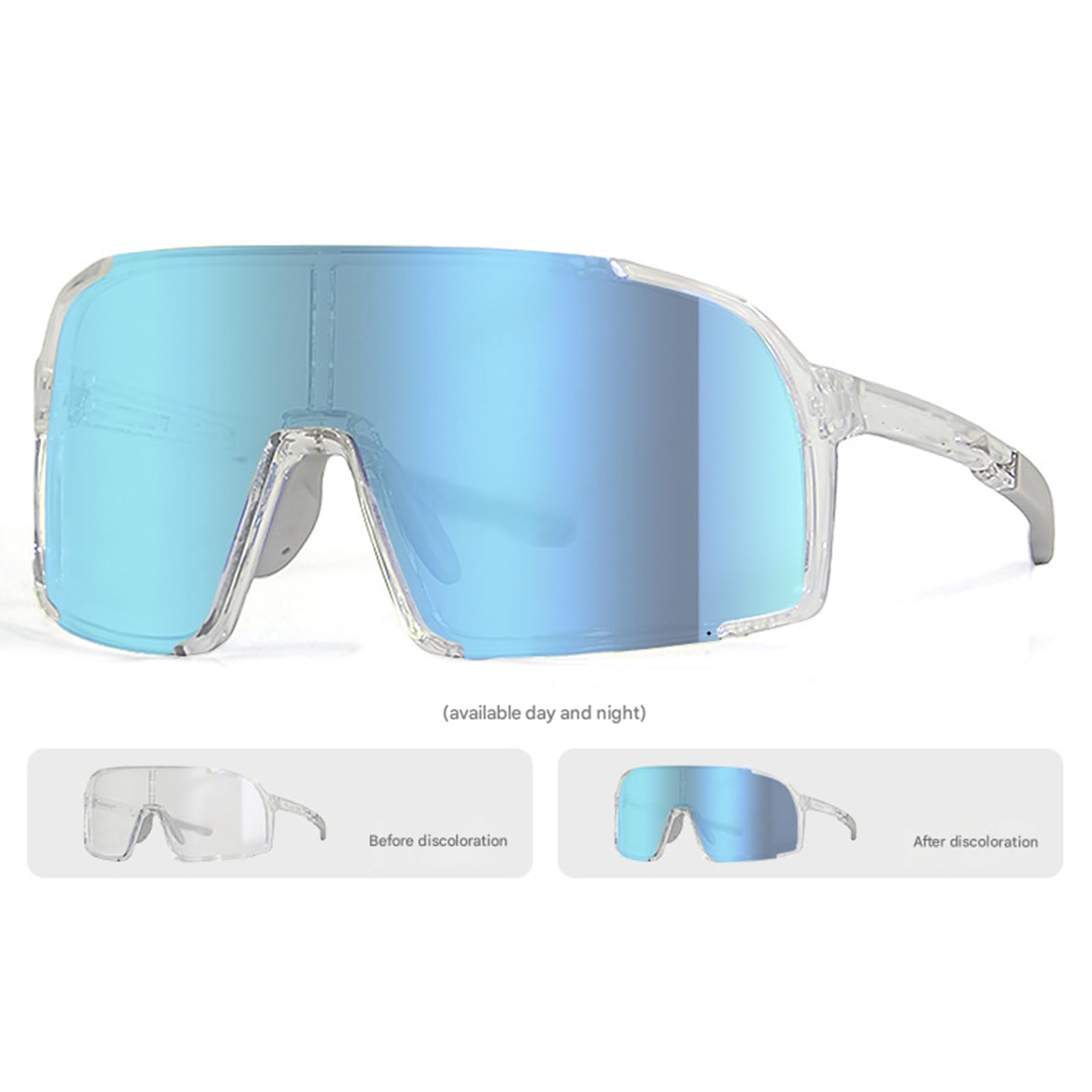 Allwetter Sportbrille, klare Gläser, schlagfester Rahmen für Langstreckenradfahren und Pendeln, Fahrradbrillen und Schutzbrillen