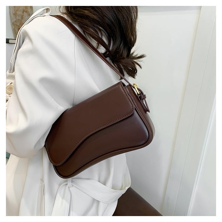 Image of Shoulder Bags for Women Y2K Purse Trendy Cherry Hobo Handbags Vegan Leather Clutch Saddle Bag with 2 Removable Strap