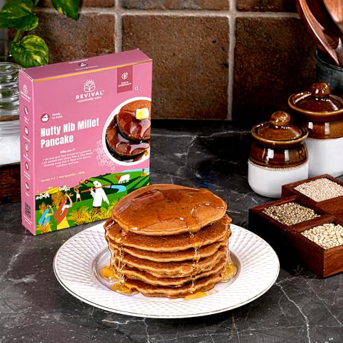 Image of Revival Millet Combo Pack - Instant Biryani, Pongal, Bisi Bele Bath & Pancake Mix (800g) | High-Protein, High-Fiber | Healthy Ready-to-Cook Indian Meals | No Preservatives