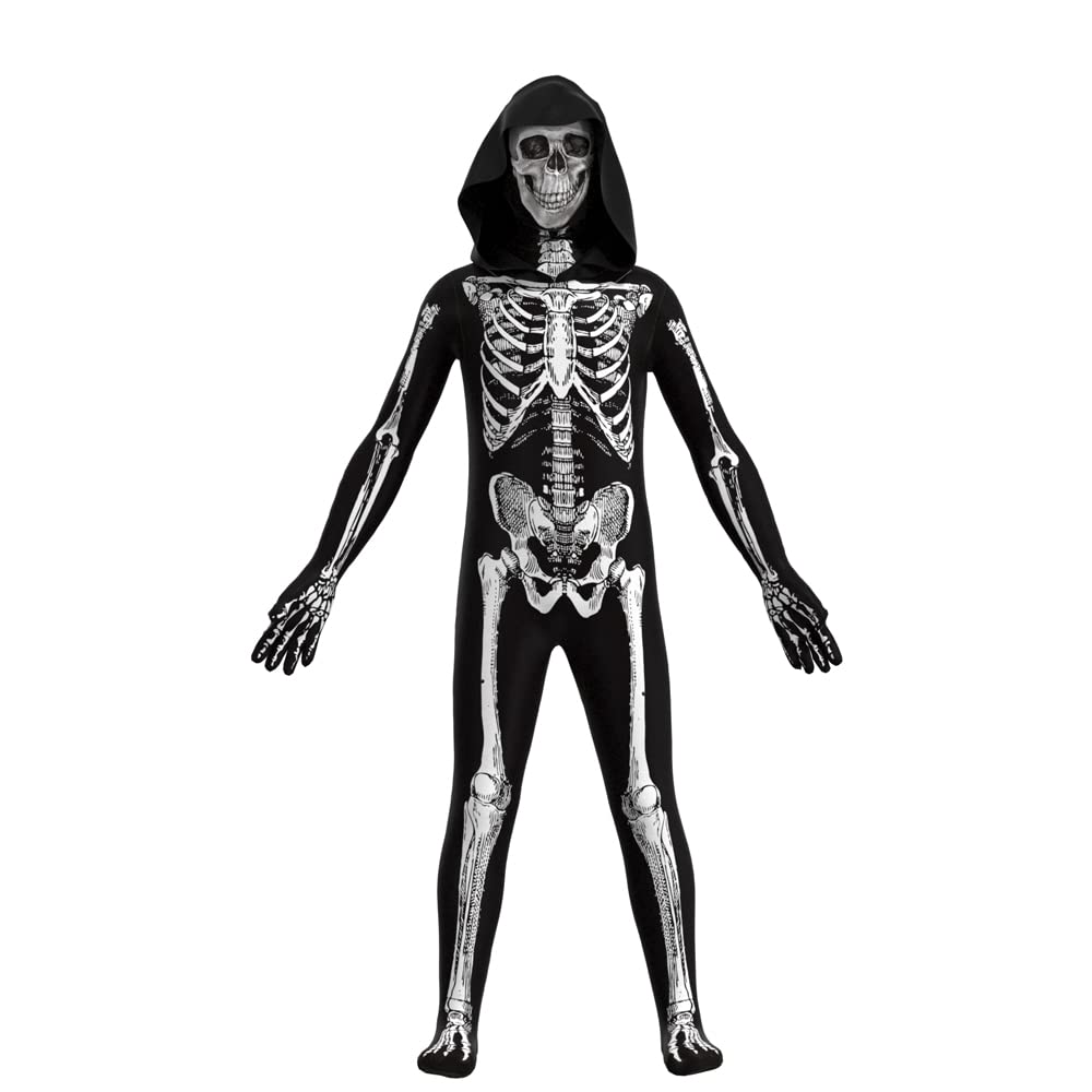 Costume Squelette Lumineux Halloween - Combinaison Intégrale Avec Imprimé Phosphorescent Pour Homme