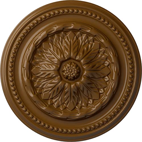 Image of Ekena Millwork 15 3 /4 inchOD x 1 7 /8 inchP Chester Fits Canopies up to 2 1 /4 inch Ceiling Medallion, Smokey Topaz