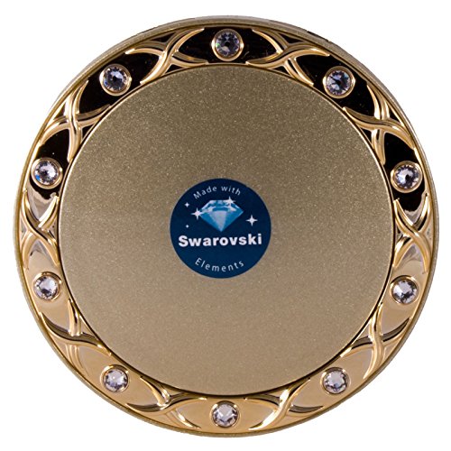 Danielle Compact with Swarovski Elements 5x Mag 8.5cm - Gold