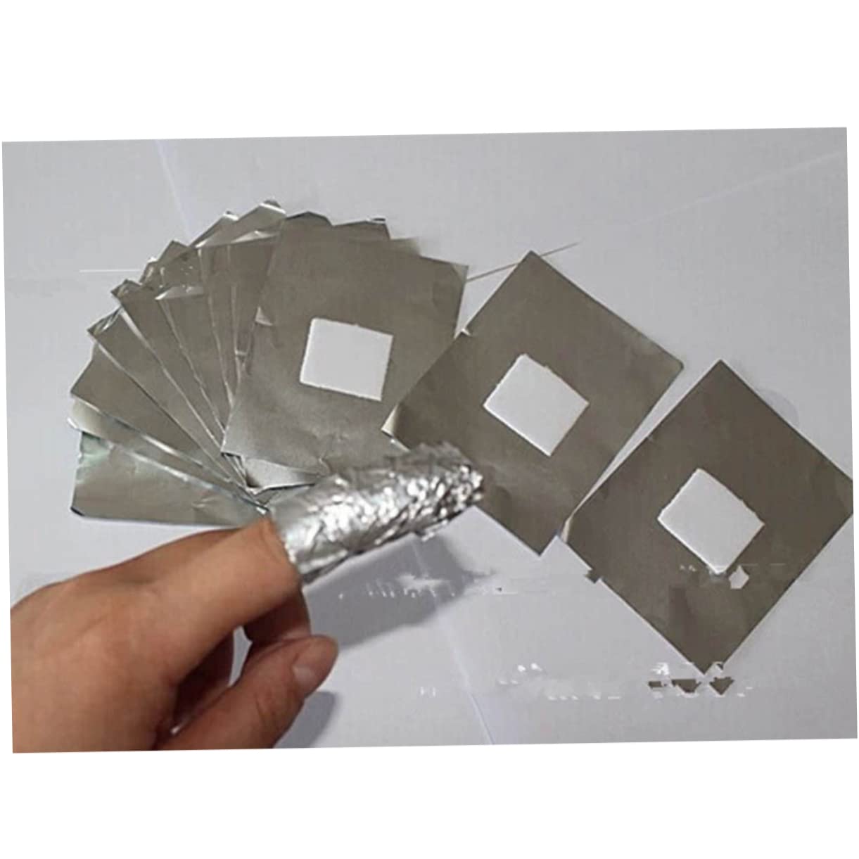 Mikinona 3sets Nail Polish Remover Pads Foil Wraps Gel Soak off Pad Set 100pcs*3