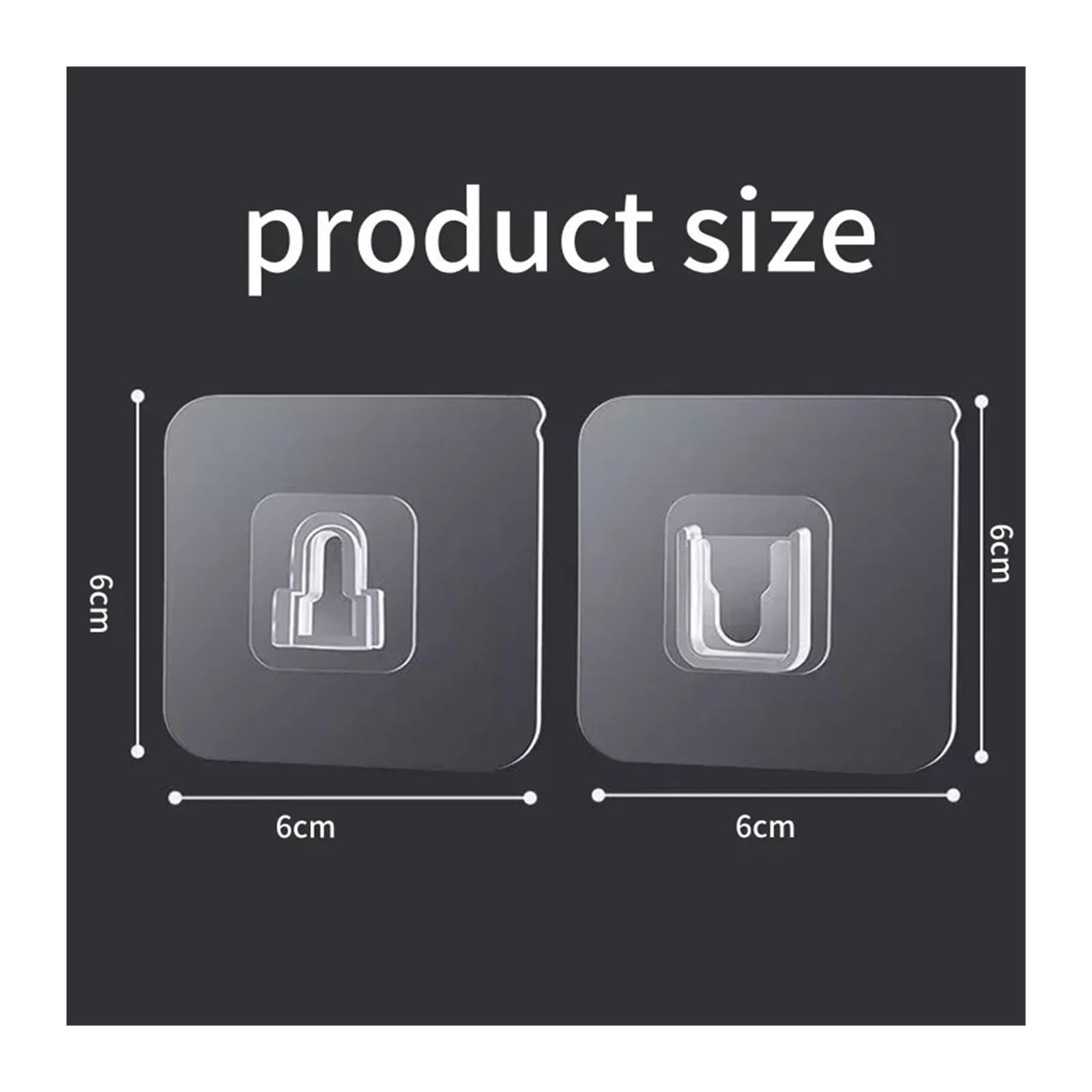10-200 Ganchos de Doble Cara Adhesivo Fuerte Gancho de Pared Transparente sin Rastro for Cocina Dormitorio Soporte de Almacenamiento Enchufe Colgador