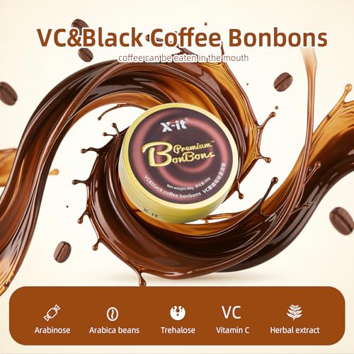 X-it VC Black Coffee Mints(88g) - Rich in Vitamin C, Energy Boosting - Perfect for Office, Road Trips, Workouts | Gluten-free, Aspartame free, 3-Tin. - image 3