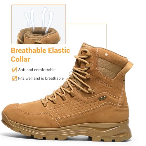Image of Men's Military & Tactical Boots - Waterproof & Comfortable Boots for Men, Perfect for Work, EMS, Hiking, and Combat
