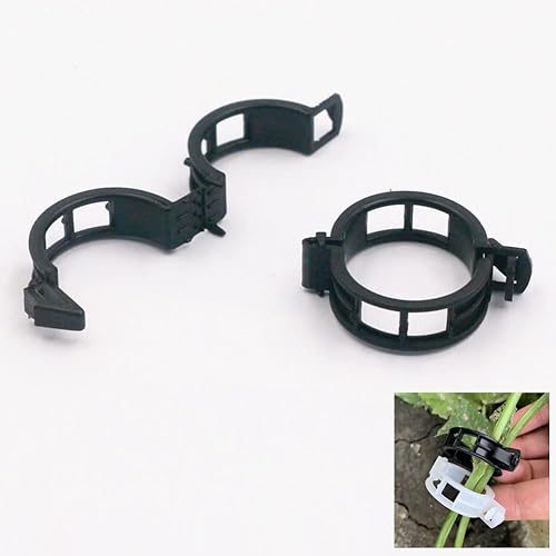 100 clips de soporte para plantas de jardín, clips de tomate, lazos para plantas, clips de enrejado, clips de enrejado para plantas de vid de