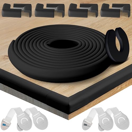 HAPPY CHLEA® Kantenschutz Baby und 8 Eckenschutz aus Schaumstoff. Tischkantenschutz und Eckenschützer: 6,4 M gesamt für Tisch und Möbel Ecken. Türstopper, 4 Schubladensicherung. Zertifikat (Schwarz) HAPPY CHLEA® Kantenschutz Baby und 8 Eckenschutz aus Schaumstoff. Tischkantenschutz und Eckenschützer: 6,4 M gesamt für Tisch und Möbel Ecken. Türstopper, 4 Schubladensicherung. Zertifikat (Schwarz)