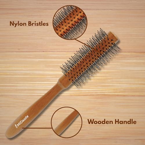 Image of Midazzle Wooden Classy Hair Brush for Women & Men - Premium Natural Wood Paddle Brush, Anti-Static, Detangling Hair Comb for Smooth, Frizz-Free & Healthy Scalp Massage - Classy Finish