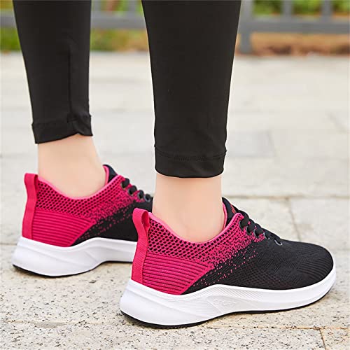 Womens Orthopedic Bowling Shoes,Comfortable Universal Slide Sole Breathable Lightweight Mesh Athletic Slip on Sneakers 6