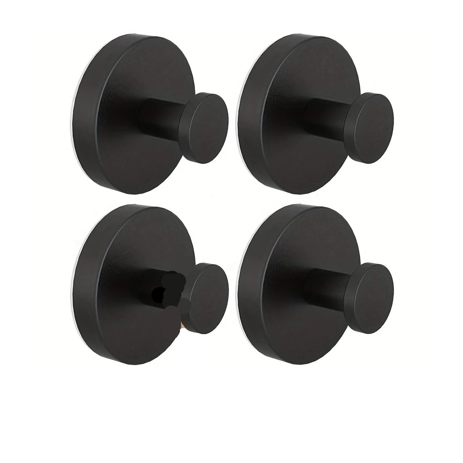 Saugnapfhaken 8 Stück wasserdichte Saugnapfhaken, einfache Montage for Dusche, Badezimmer, Küche und mehr, Tragkraft bis zu 7 kg, ideal for Handtücher(Black)