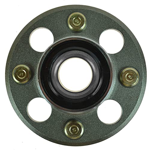 Image of TRQ Rear Wheel Bearing and Hub Assembly Set 2 Piece Compatible with 99-00 Honda Civic Without ABS 96-98 Civic Without ABS 93-97 del Sol S 93-95 Rear Drum Brakes 88-91 88-91 CRX