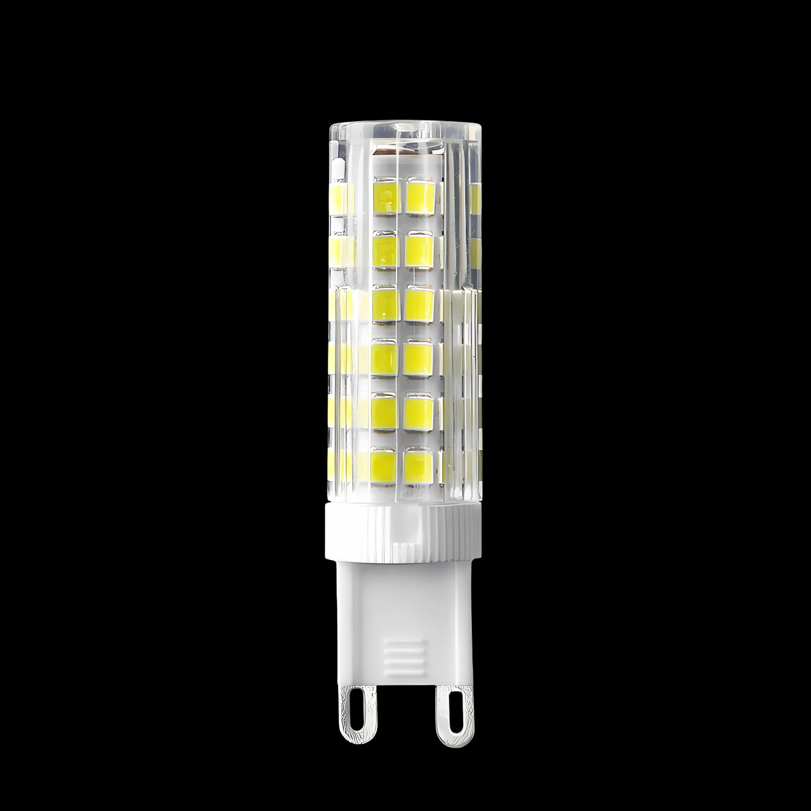 QIROGKC G9 LED Bulbs 220V - 3000K-6500K Dimmable Corn Cob Lights, Flicker-Free 360° Ceramic Base, High CRI 80+ for Chandeliers & Home Lighting (10-Pack) 9w 6500K