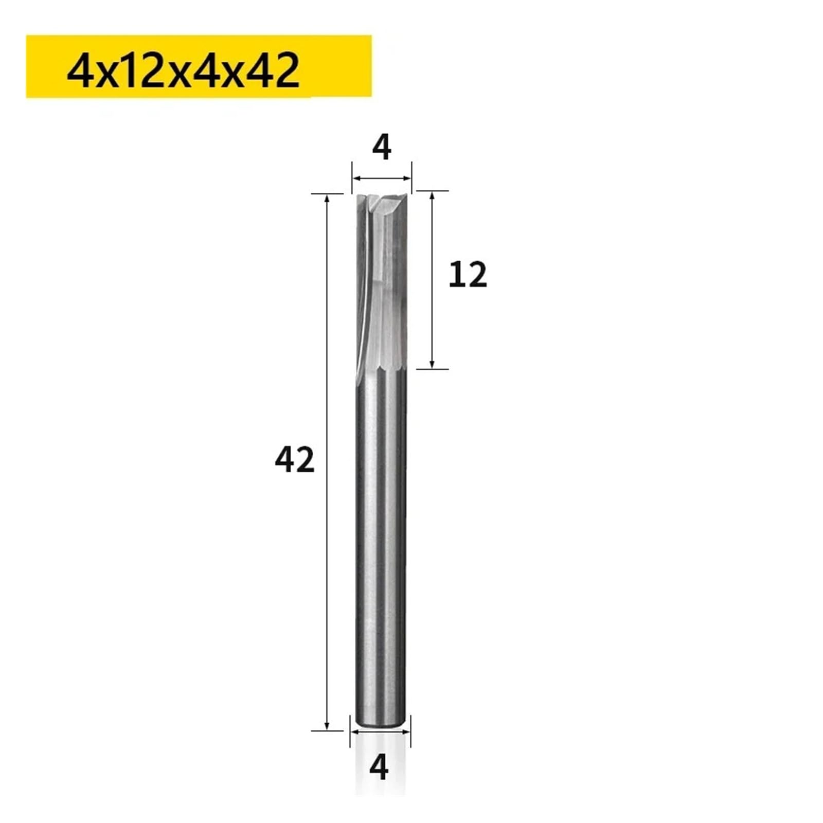 1 szt. Frez do drewna 3,175/4/6/8 mm, 2-ostrzowy, prosty frez trzpieniowy z węglika spiekanego, frezarka CNC(10x62x10x90)