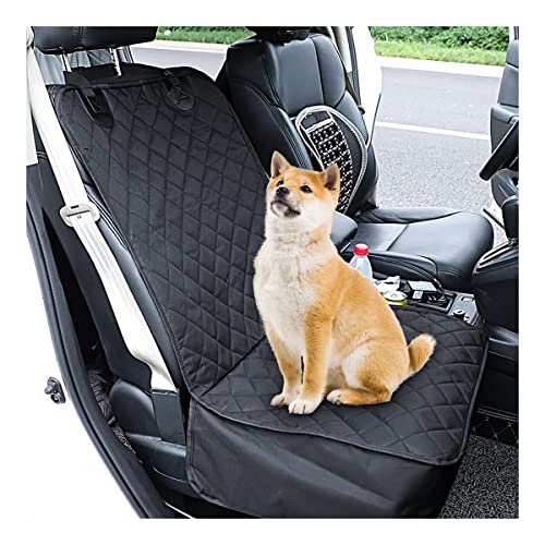 Dog Car Seat Cover, Universal Waterproof Non-Slip Backing Dog Seat Covers/Protectors with Buckle, Padded for Most Cars, SUV & MPV (Black)