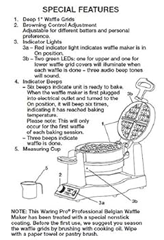 Waring Pro profissional doble ワイン Amazon.com: Waring WMK600 Double Belgian Waffle Maker