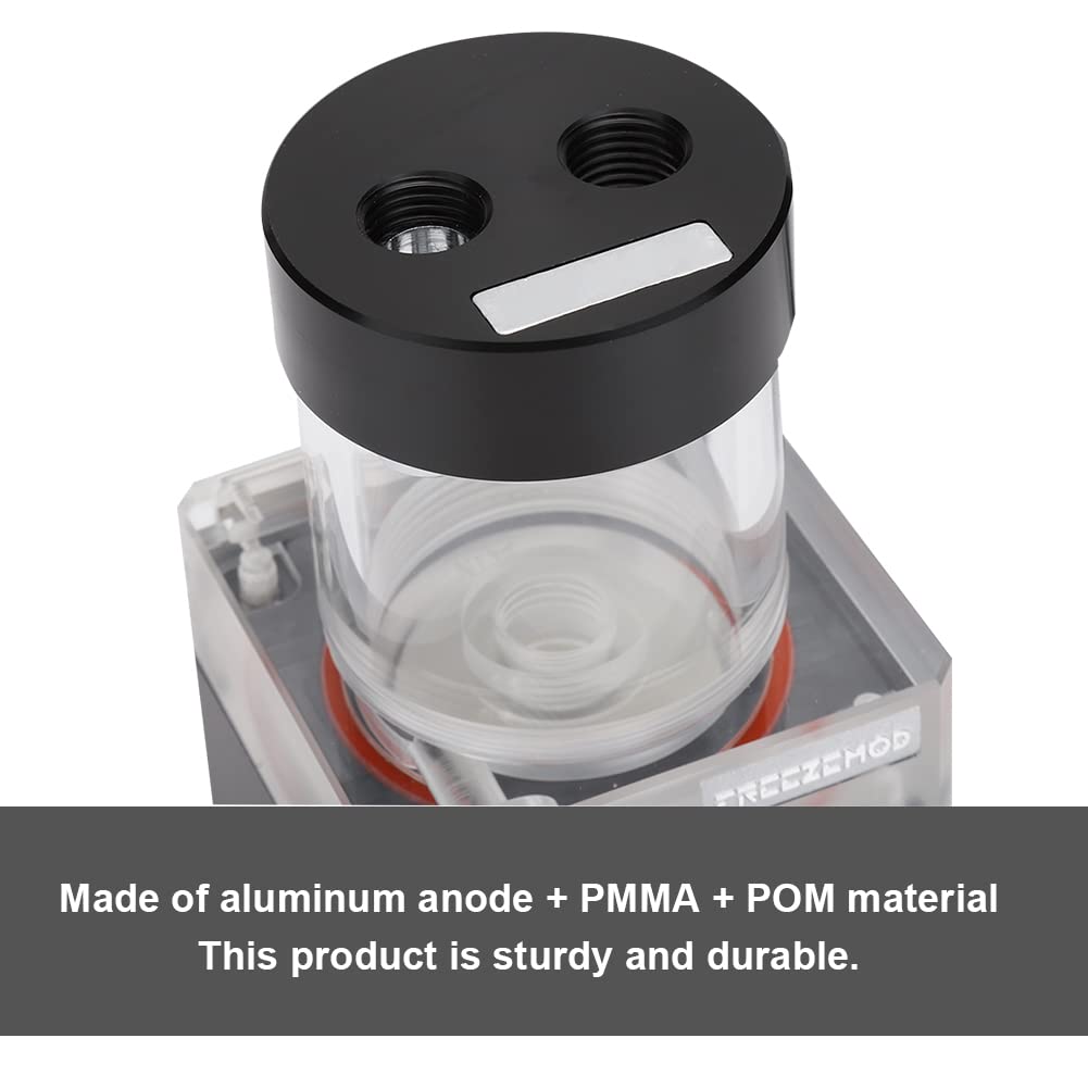 Cuifati Zintegrowana Pompa ze Zbiornikiem Chłodzenia wodą do Komputera PC 800 L/h, Anoda Aluminiowa + PMMA + POM, Kolor Czarny/srebrny, Rozruch 7 V, Głowica Pompy 3,1 Stopy, Efektywne Odprowadzanie