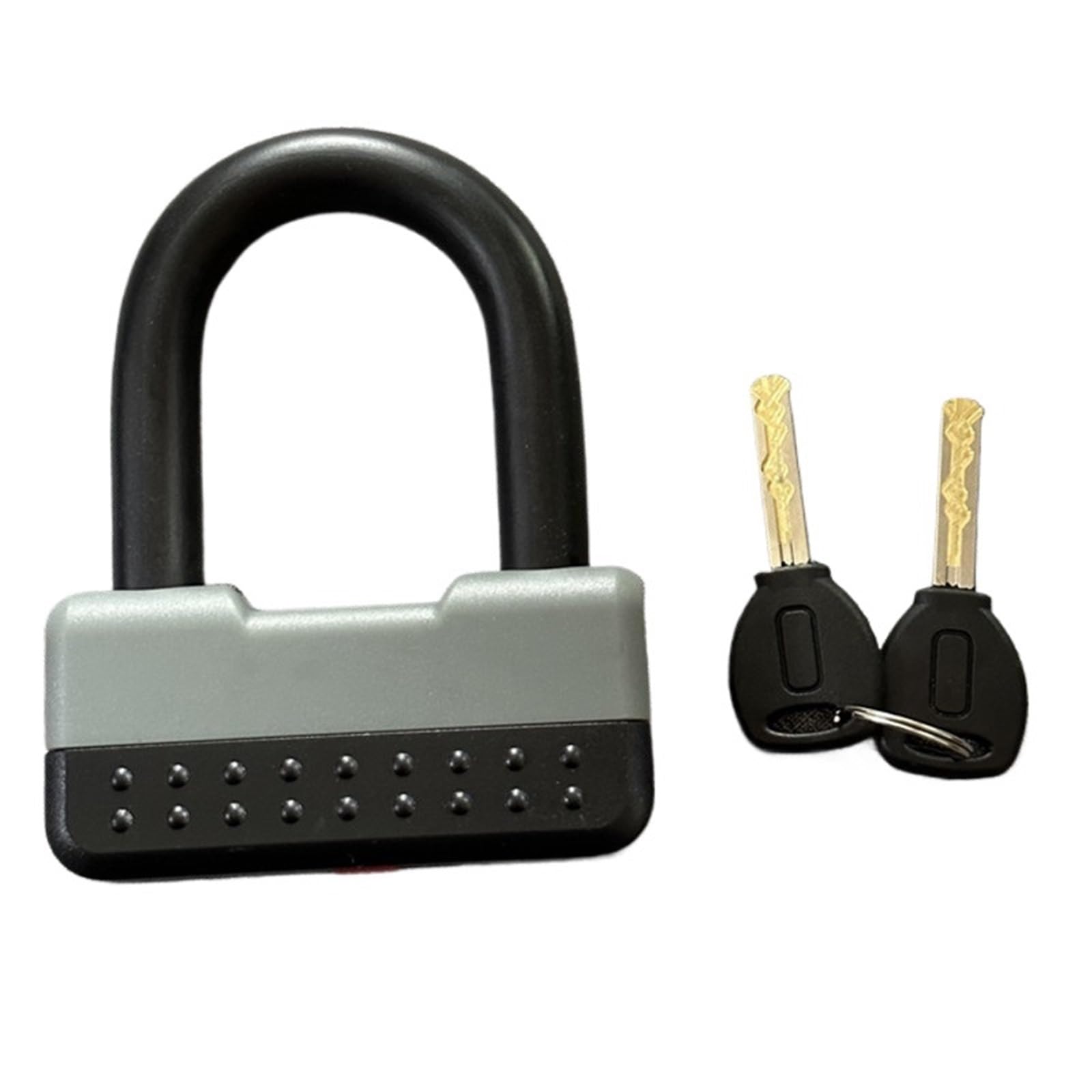 Motorcycle Handlebar Lock Anti-Theft Bike U Lock with Heavy Duty Motorcycle Bicycle Dics Car Wheel 2 Brass Keys Motorbike Lock Security(6107 Gray)