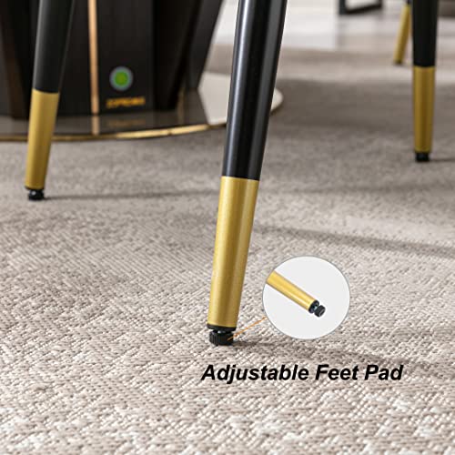 Duomay Modern Dining Chair Set Of 4 With Open Back, Velvet Upholstered Armless Chair With Metal Frame Side Chair For Kitchen Dining Room Living Room, Beige #TOP6