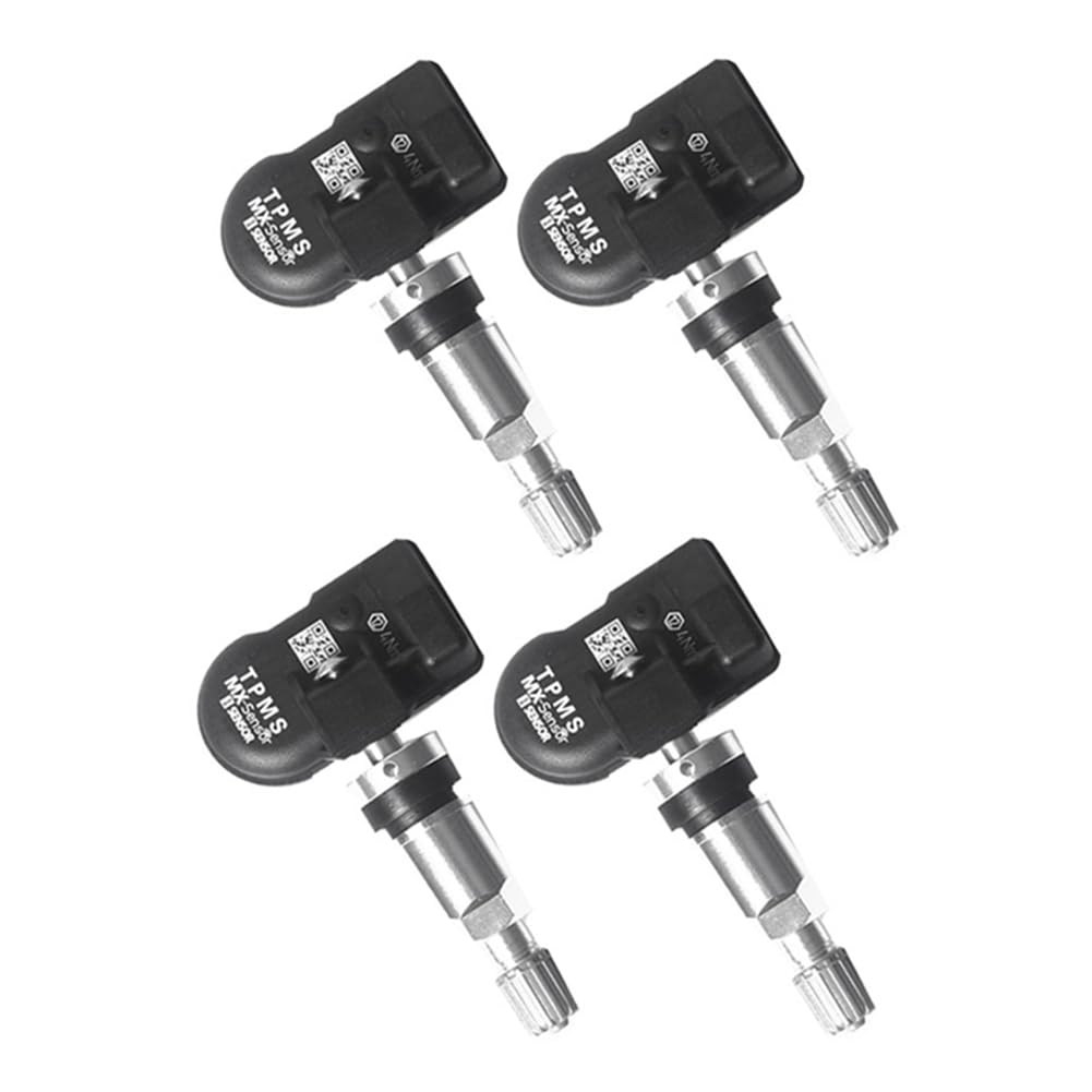 4 Piezas de ProgramacióN MX Sensor TPMS Monitor de PresióN de NeumáTicos Sensor 315MHZ 433MHZ Universal 2 en 1 Herramienta de ReparacióN para Plata