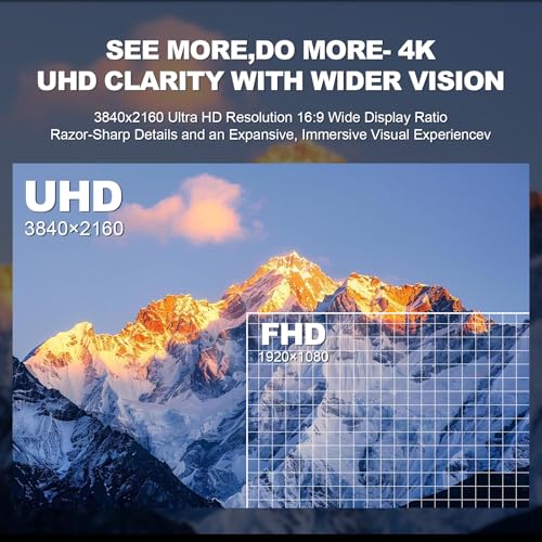 Image of ZZA 32 inch Monitor | 4K UHD 3840x2160, IPS Panel, 60Hz, Adaptive Sync, 100% sRGB, Back Breathing Light,Blue Light Filter, VESA Mountable 75x75mm