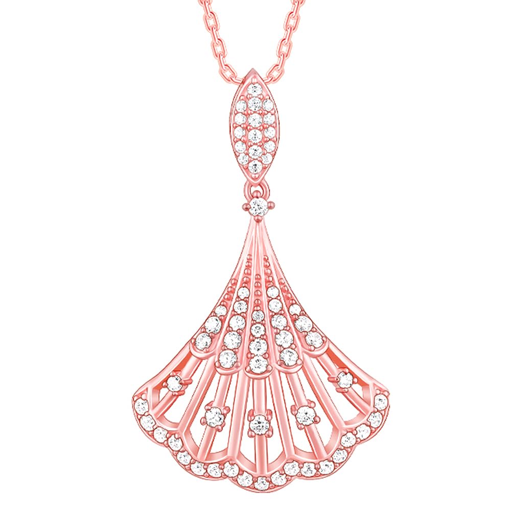 giva 925 Silver Rose Gold Seashell Pendant With Link Chain| Necklace to Gift Women & Girls | With Certificate of Authenticity and 925 Stamp | 6 Months Warranty*-picture-13