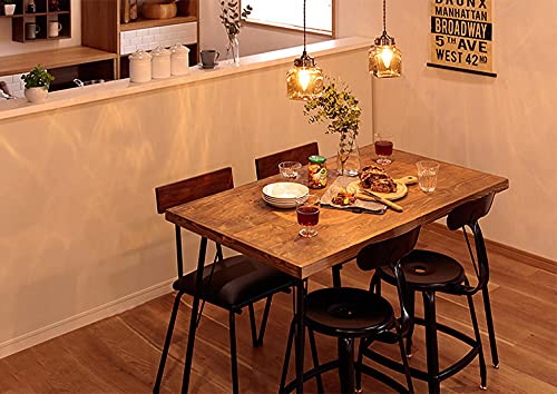 Amazon｜テーブル ダイニング 天然木 無垢 パイン材 木製 スチール 机