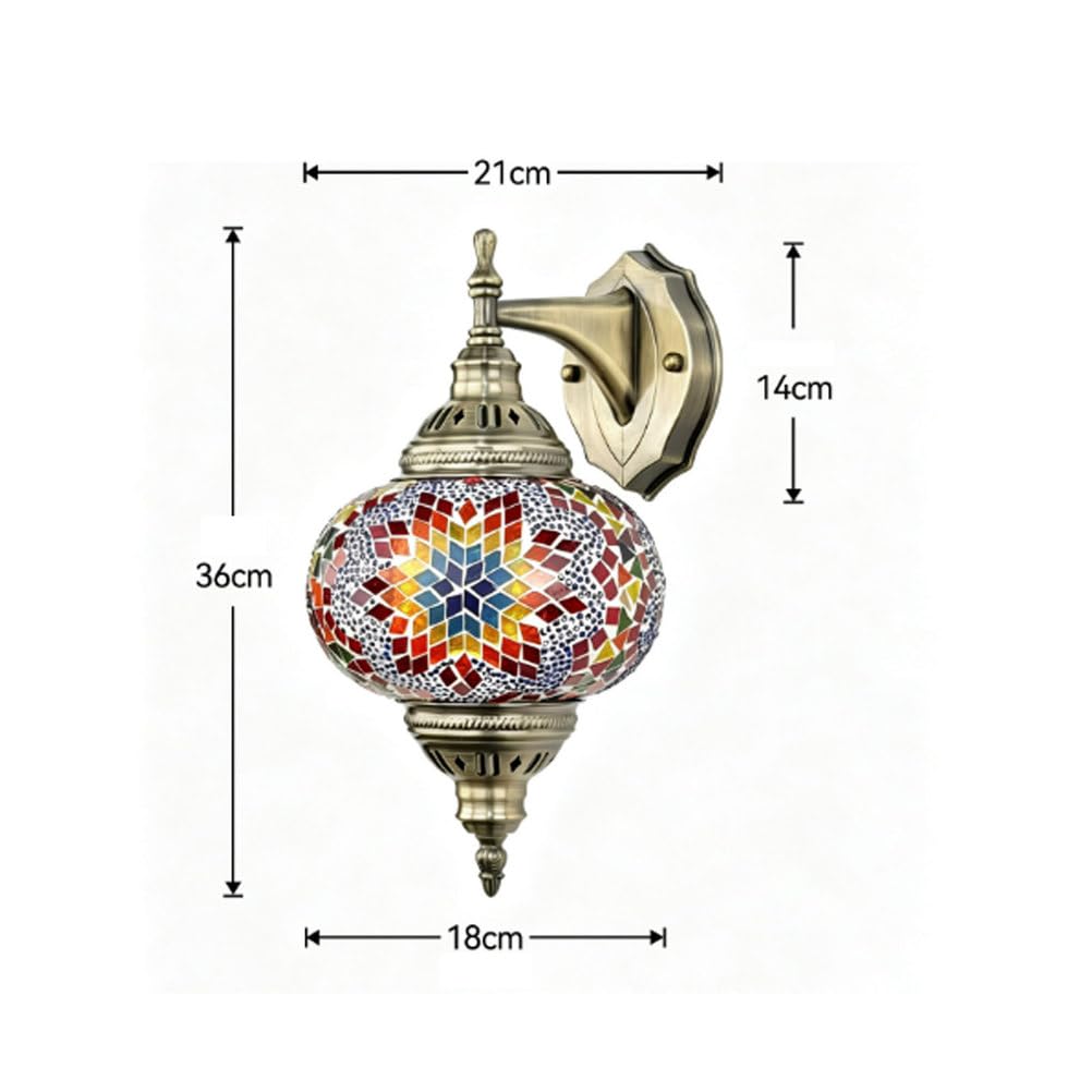 Lampa ścienna Retro Egzotyczna Ręcznie Wykonana Mozaika Specjalna Restauracja Hotel Pensjonat Korytarz Lampa ścienna