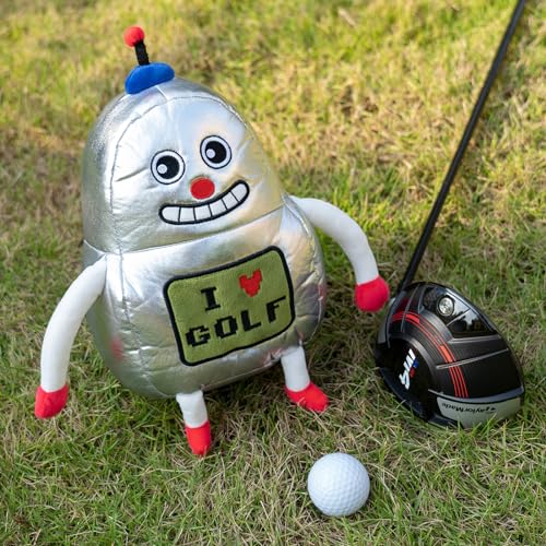 Craftsman Golf Novelty Robot Plush Driver Headcover Fits up to 460cc Head, Silver, for driver club - Image 2
