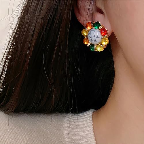 Boucles d'oreilles géométriques en verre : l'élégance du style de luxe vintage - 3