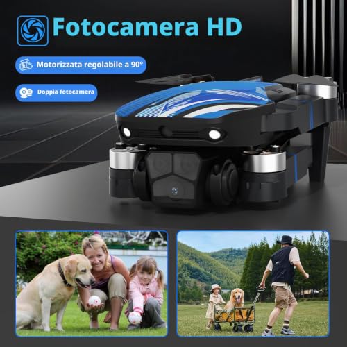 Drone con Camera, Schermo LCD FPV Live Video, Droni Motore Brushless, Sistema di Prevenzione Ostacoli a 270°, 3D Flips, Supporta Schede SD fino a 32 GB, Peso Inferiore a 250g per Beginners 5 Drone con Camera, Schermo LCD FPV Live Video, Droni Motore Brushless, Sistema di Prevenzione Ostacoli a 270°, 3D Flips, Supporta Schede SD fino a 32 GB, Peso Inferiore a 250g per Beginners - immagine 5