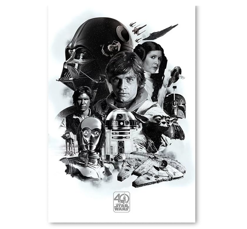 Amazon.co.jp: 映画ポスター スターウォーズ 40周年記念デザイン STAR