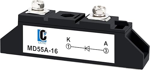 Diodos de 50 amperios 12 V que bloquean 110 V y 120 V MD 55A-16; para evitar retroalimentación; rango de voltaje de uso: CA < 400 VCA; CC 3-1000 V;
