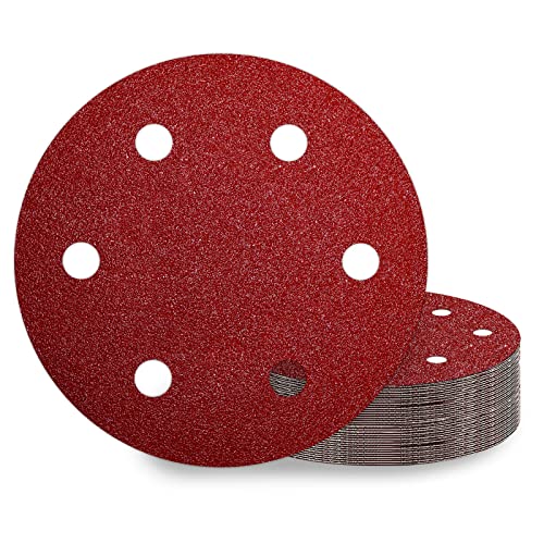 KONGMING Schleifpapier 225mm Klett 25 Stück 6 Loch Körnung P40 für Trockenbauschleifer Schleifgiraffe langhalsschleifer KONGMING Schleifpapier 225mm Klett 25 Stück 6 Loch Körnung P40 für Trockenbauschleifer Schleifgiraffe langhalsschleifer