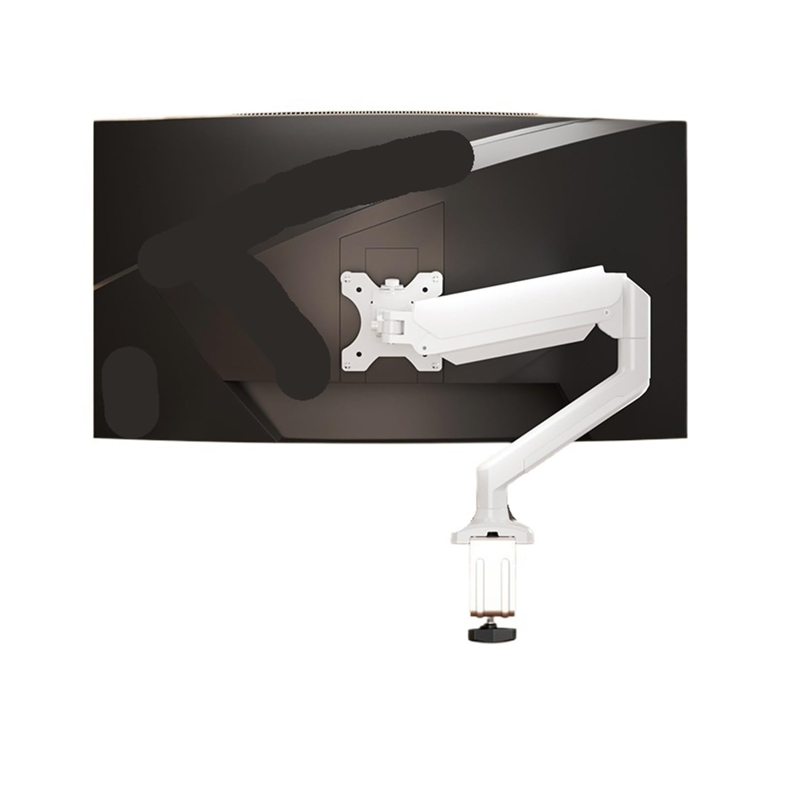 Ikpgbzxm One Color Monitor Stand With Cantilever Base, Rotating And Height-Adjustable(Milkwhite)