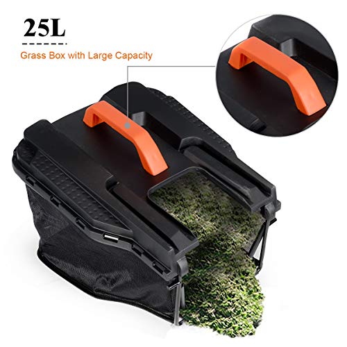 Goplus Electric Lawn Mower, 14-inch Corded Grass Cutting Machine with Detachable Grass Collection Bag Folding Handle, 12AMP (Green)