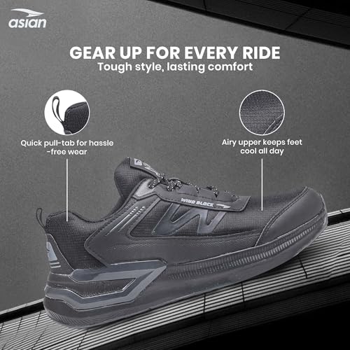 Image of ASIAN Civic-01 Men's Sports Running Shoes | Lightweight Sneakers with Breathable Mesh Upper, Shock-Absorbing Cushion Midsole & Non-Slip Outsole for Running, Walking & Gym