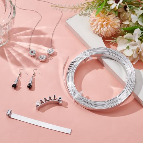 BENECREAT 2mm Fil d'aluminium argenté 180 Pieds (55m) Fil de Sculpture en métal Pliable pour bonsaï, décorations Florales, pour la Maison et Autres Arts artisanaux