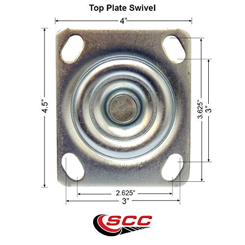 Service Caster SCC-TTL30S620-PHR-4 Phenolic Swivel Top Plate Casters Set Of 4 Heavy Duty thumb #3