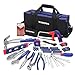 Price comparison product image WORKPRO Home Repair Tool Kit with Compact Tool Bag, 156-Piece Household DIY Tool Set - Including Pliers, Hacksaw, Hex Key Set, Wrench, Hammer, Sockets, Screwdriver Bit Set