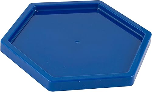 Bandeja decorativa hexagonal para servir bandejas de alimentos para bufé de fiesta (azul)