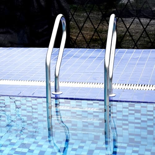 Escalera para piscina 2 peldaños acero inoxidable miniatura 7